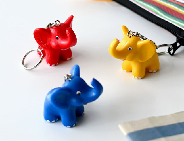 ALFI ゾウ型キーホルダー｜ハンドペイント｜ゼネラルストア オルネ