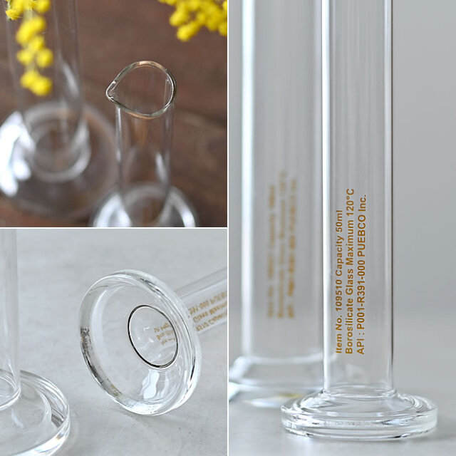 PUEBCO プエブコ フラワーベース 花瓶 ウッドシリンダー 楽天市場】GLASS TUBE WITH STAND / ガラス チューブ スタンド