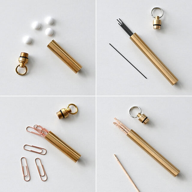 BRASS スティックキーホルダー、ピルケース | ゼネラルストア オルネ