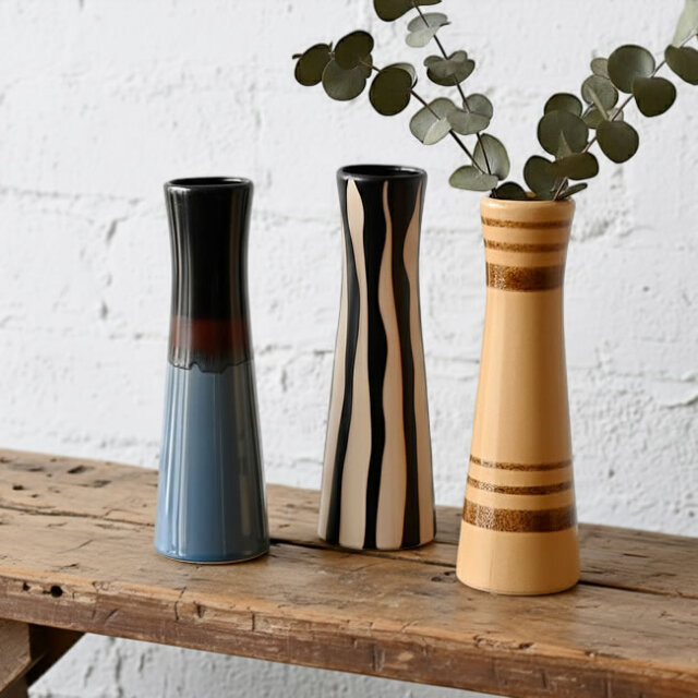 DRUM タワーベース｜ドライフラワーに合うスリム花器｜ゼネラルストア