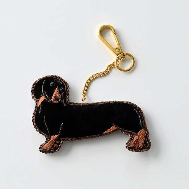 ザリ刺繍 キーホルダー 犬 猫 アニマル バッグチャーム ｜ ゼネラル
