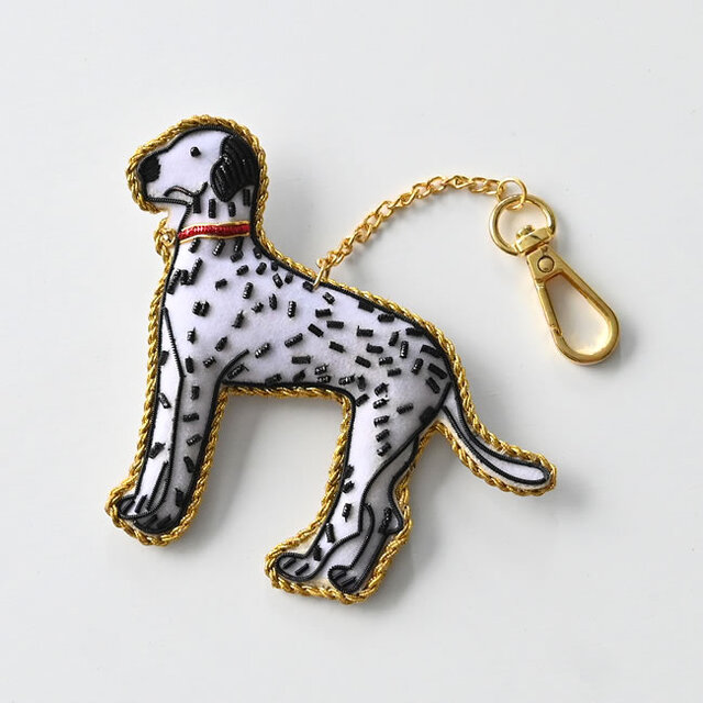 ザリ刺繍 キーホルダー 犬 猫 アニマル バッグチャーム ｜ ゼネラル
