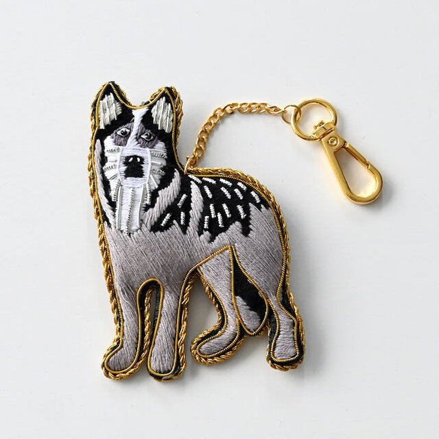 DIR EN GREY 激レア つなぎ 刺繍 ザリ刺繍 キーホルダー 犬 猫 アニマル バッグチャーム ｜ ゼネラル
