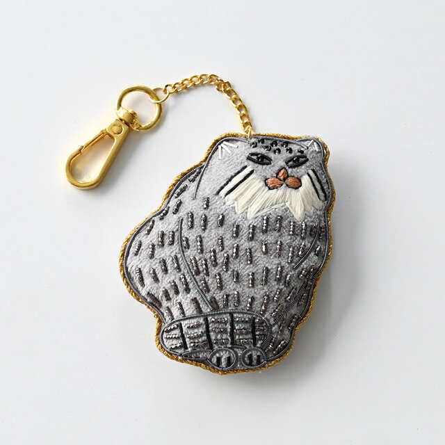 ザリ刺繍 キーホルダー 犬 猫 アニマル バッグチャーム ｜ ゼネラル
