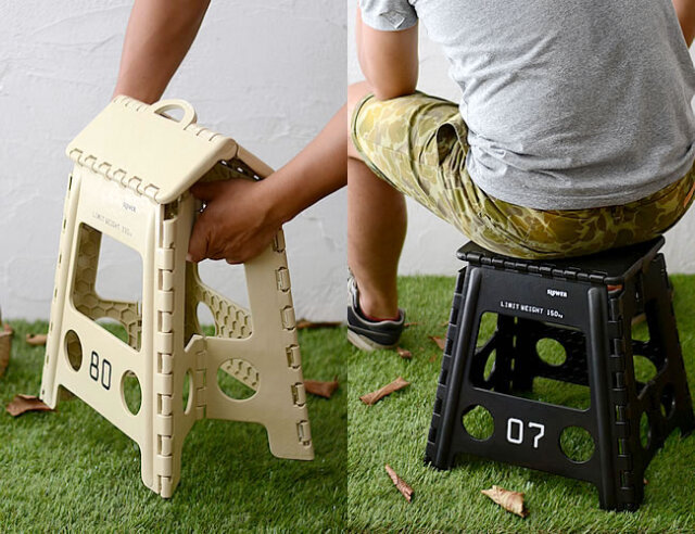 SLOWER フォールディング スツール ナチュラルインテリア 生活雑貨の