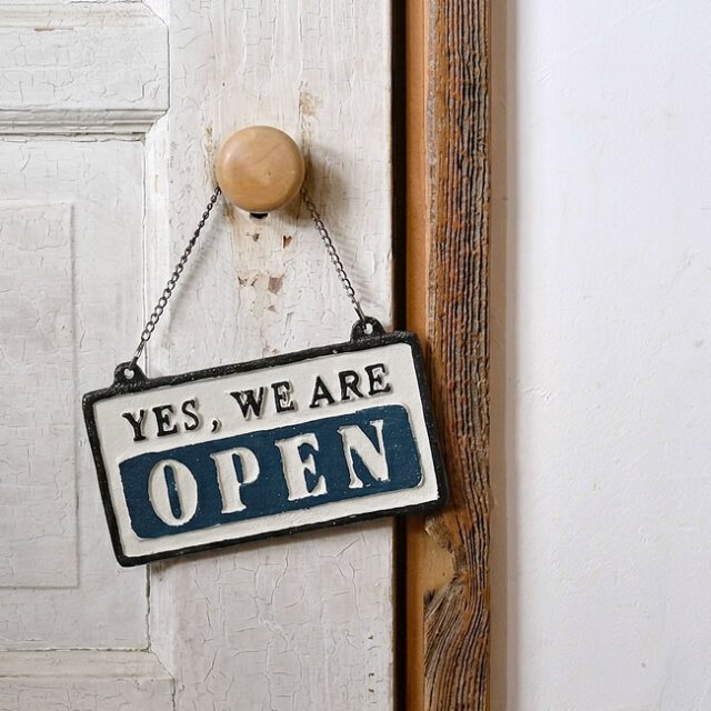 リバーシブル サインプレート OPEN & CLOSE *