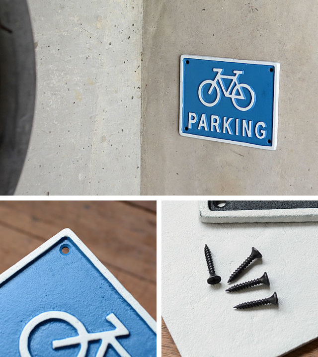 アイアンサイン Bicycle Parking 駐輪場サイン ナチュラル