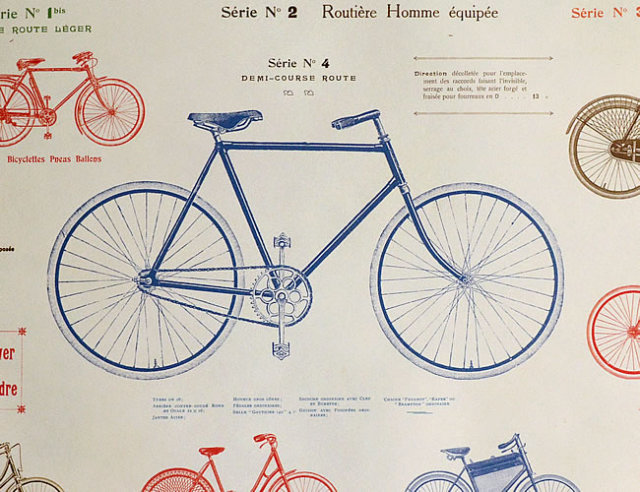 Cavallini & Co. ポスター 自転車 ナチュラルインテリア 生活