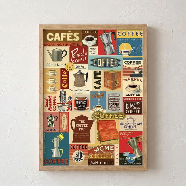 Cavallini & Co. ポスター コーヒー ナチュラルインテリア 生活雑貨の