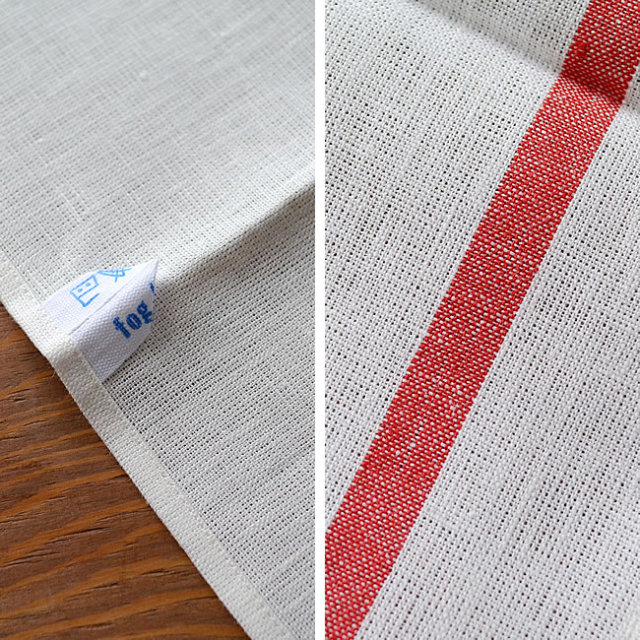 リネン キッチンクロス 厚地 レッドライン フォグ fog linen