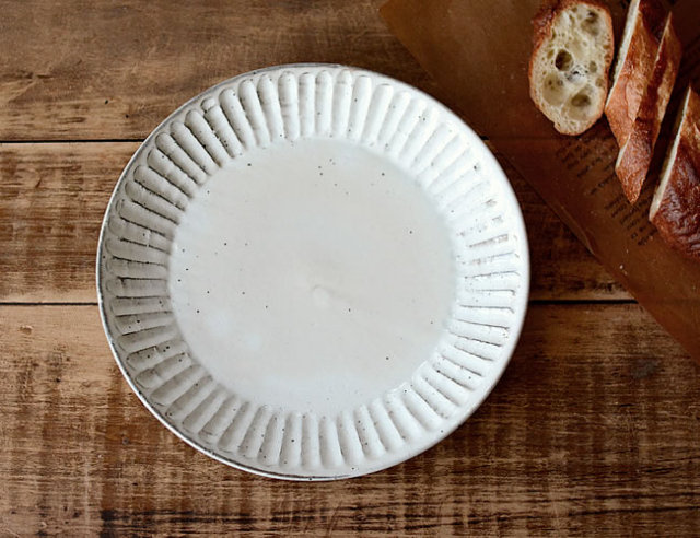 粉引削ぎ目 大皿 ナチュラルインテリア 生活雑貨の通信販売 | ゼネラル