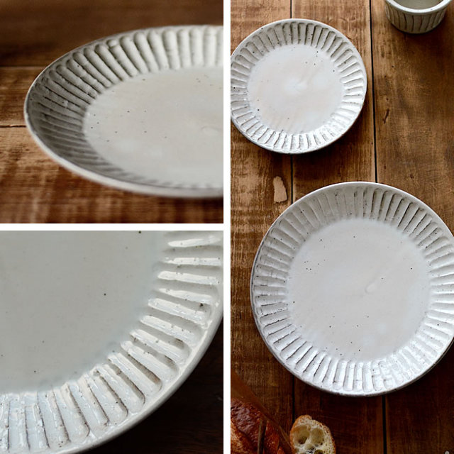 粉引削ぎ目 大皿 ナチュラルインテリア 生活雑貨の通信販売 | ゼネラル