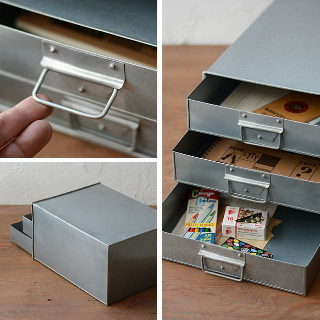 NOSTALGIC 3段ドキュメントラック ナチュラルインテリア 生活雑貨の