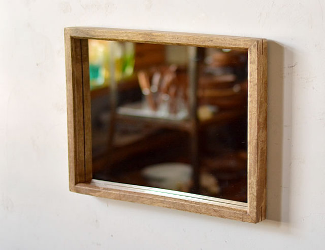 DEPTH ウッドフレームミラー L ナチュラル雑貨のオルネ ナチュラル