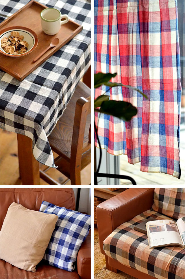 マルチカバー チェック ナチュラル雑貨のオルネ ナチュラルテイストな