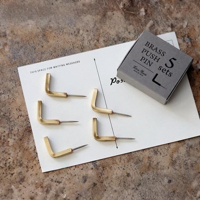 BRASS L字プッシュピン *