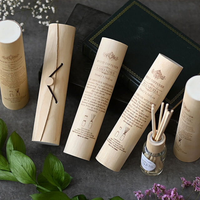 Libby リードディフューザー 木製ケース ナチュラルインテリア 生活