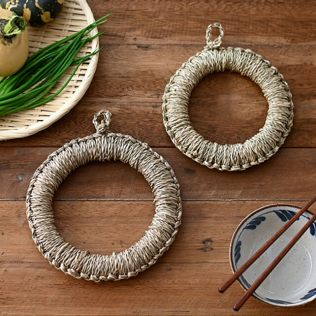 鍋敷き　ハンドメイド　い草　畳 いぐさの鍋敷き ナチュラルインテリア 生活雑貨の通信販売 | ゼネラル