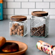 レリーフ ガラスキャニスター