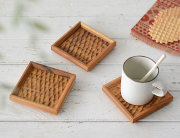 本チーク 手彫り縁 本チーク 手彫り縁