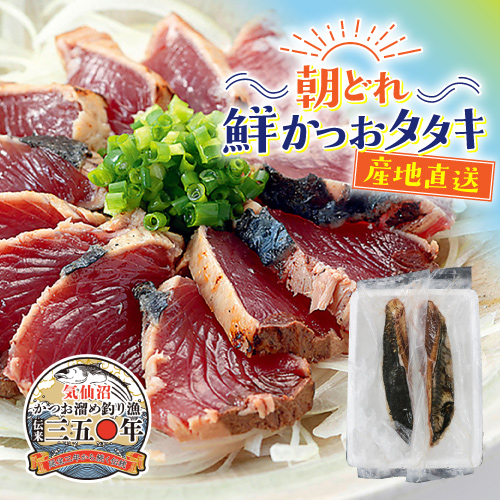 朝どれ！鮮かつおタタキ600g（2〜3節）【Aセット】 冷蔵便　季節限定　送料無料
