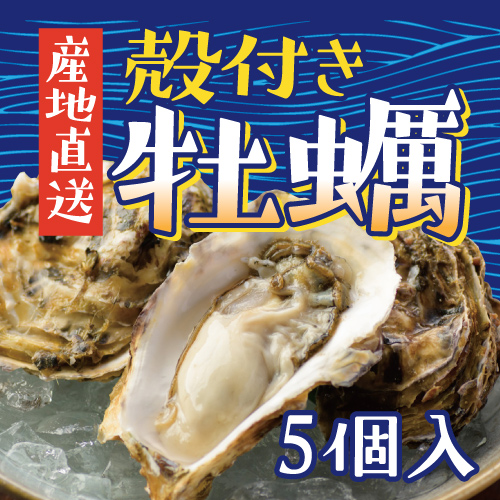 【加熱用】宮城県産殻付き牡蠣　5個入　送料込