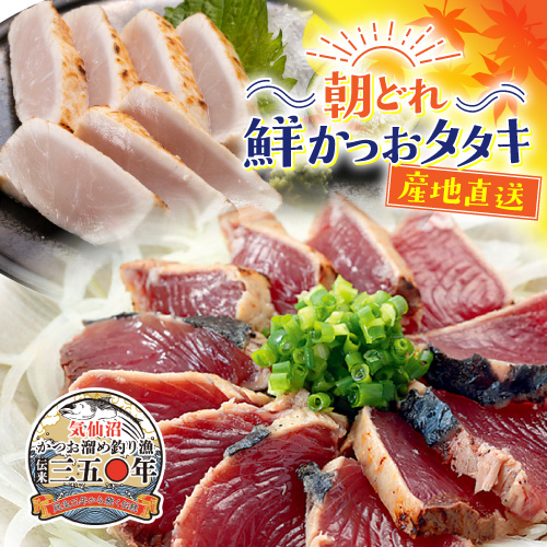 朝どれ！鮮かつおタタキ600g  炙りメカジキ1柵【Cセット】 冷蔵便　季節限定　送料無料