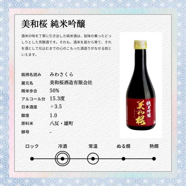 広島の地酒特定名称飲み比べセット(300ML×6)【広島 日本酒