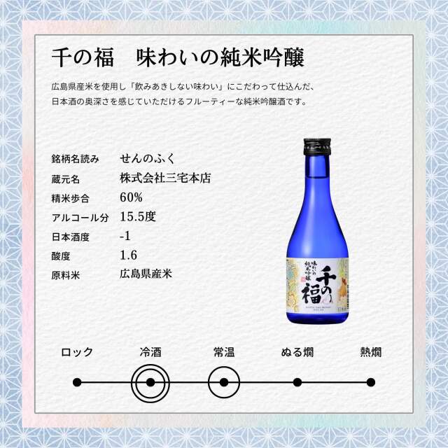 日本酒 純米吟醸小瓶飲み比べセット 300ml×3本