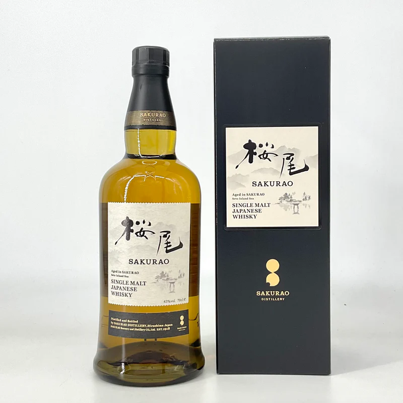 ウイスキー　シングルモルトジャパニーズウイスキー 桜尾　700ml　SAKURAO B&D（中国醸造）御祝 御礼 母の日 父の日 敬老の日 御中元 御歳暮 残中見舞 残暑見舞い 御年賀 内祝 出産内祝 誕生日祝 結婚祝 退職祝 卒業祝 感謝 贈り物 プレゼント ギフト 人気 寿 壽 御供 仏事