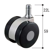 オカムラ　スリッパキャスター　W16040X スリッパキャスター W16040X