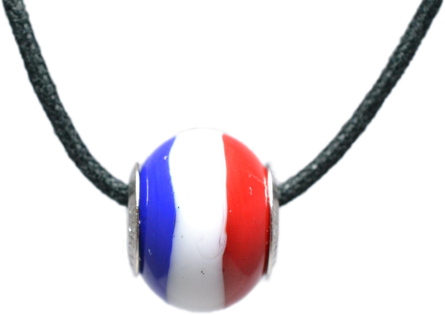 バレンティナビーズ＆925シルバー　フランスカラー　ネックレス付き