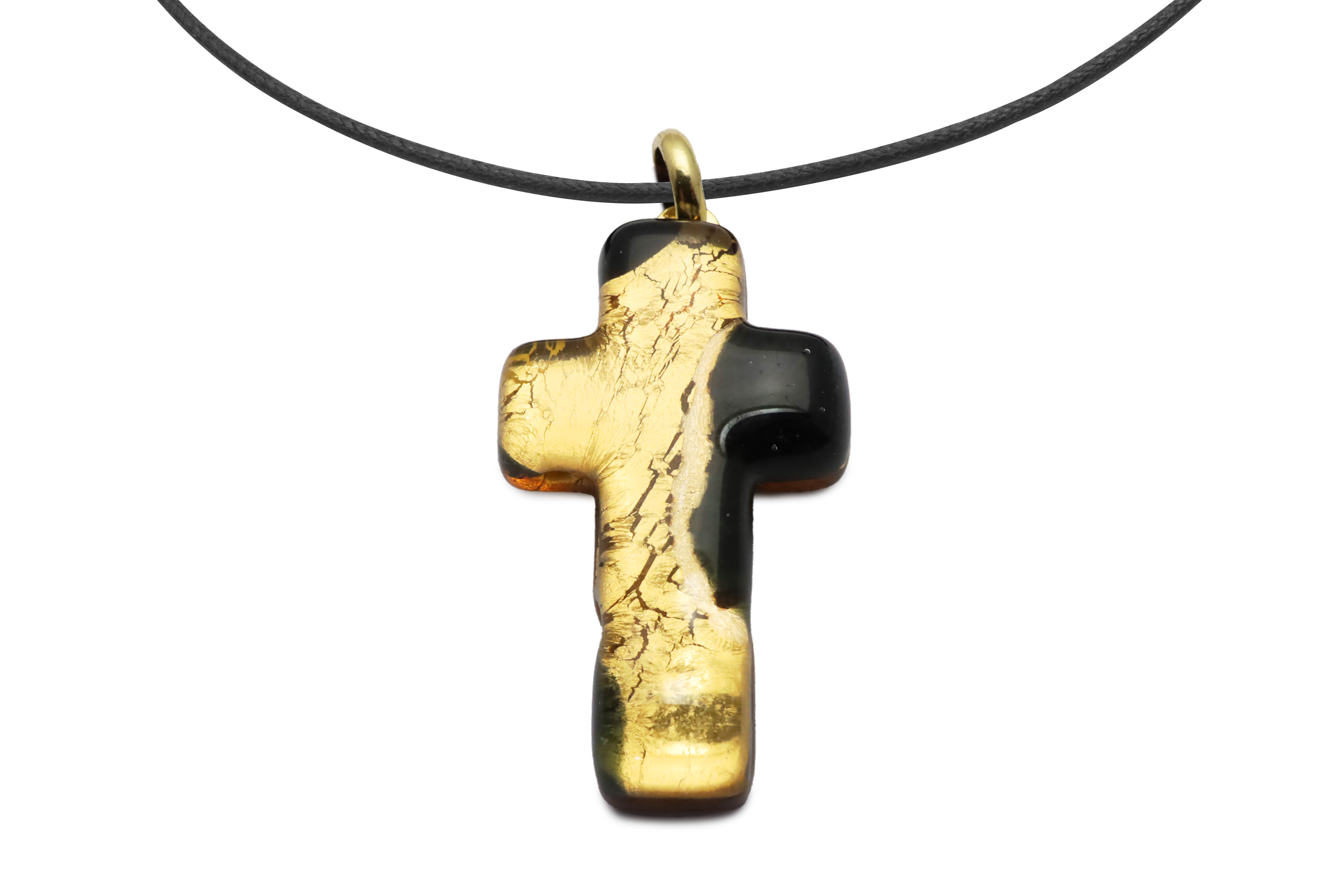 ムラーノグラスペンダント　クロス型ペンダントトップ