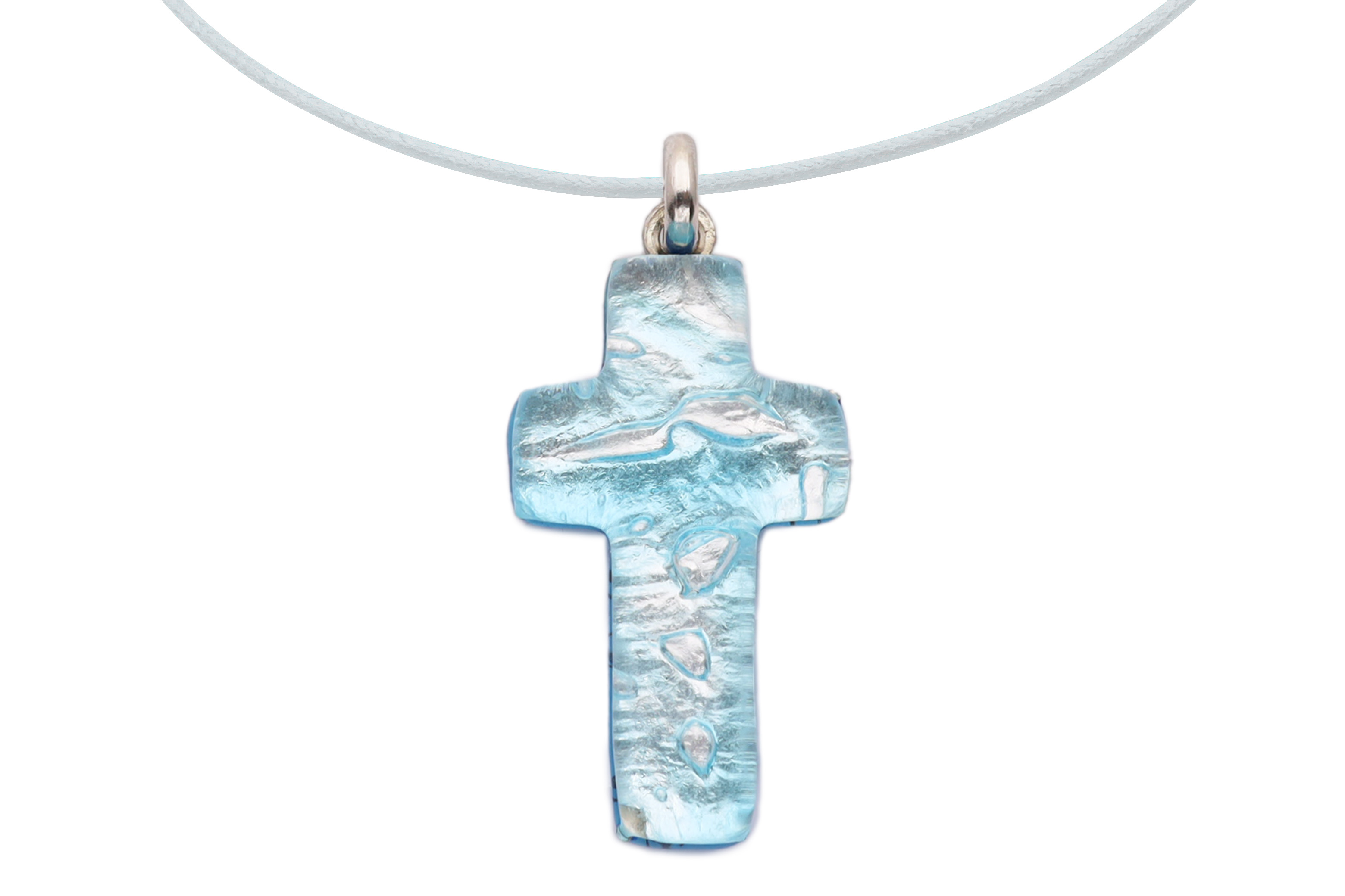 ムラーノグラスペンダント　クロス型ペンダントトップ