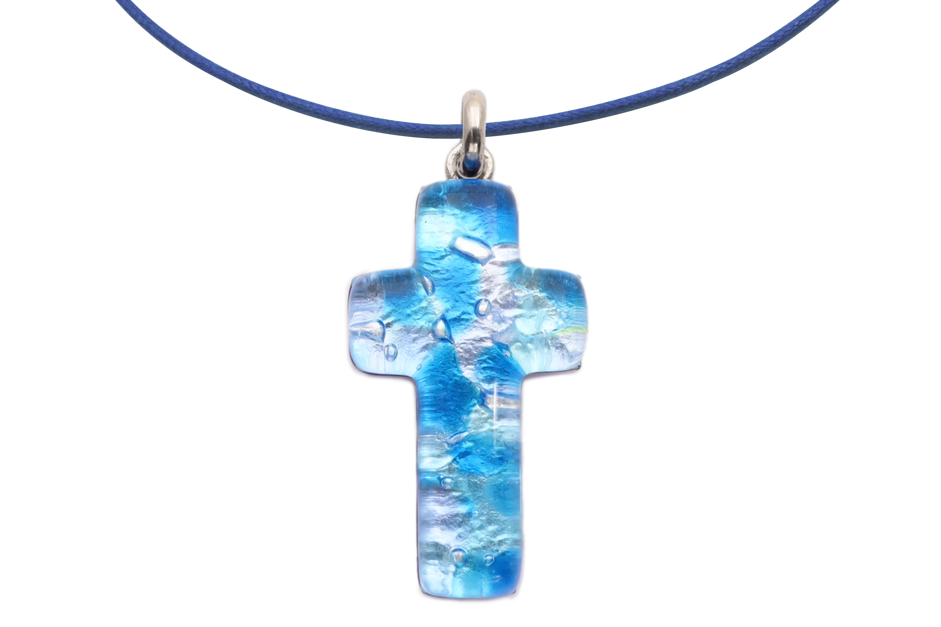 ムラーノグラスペンダント　クロス型ペンダントトップ