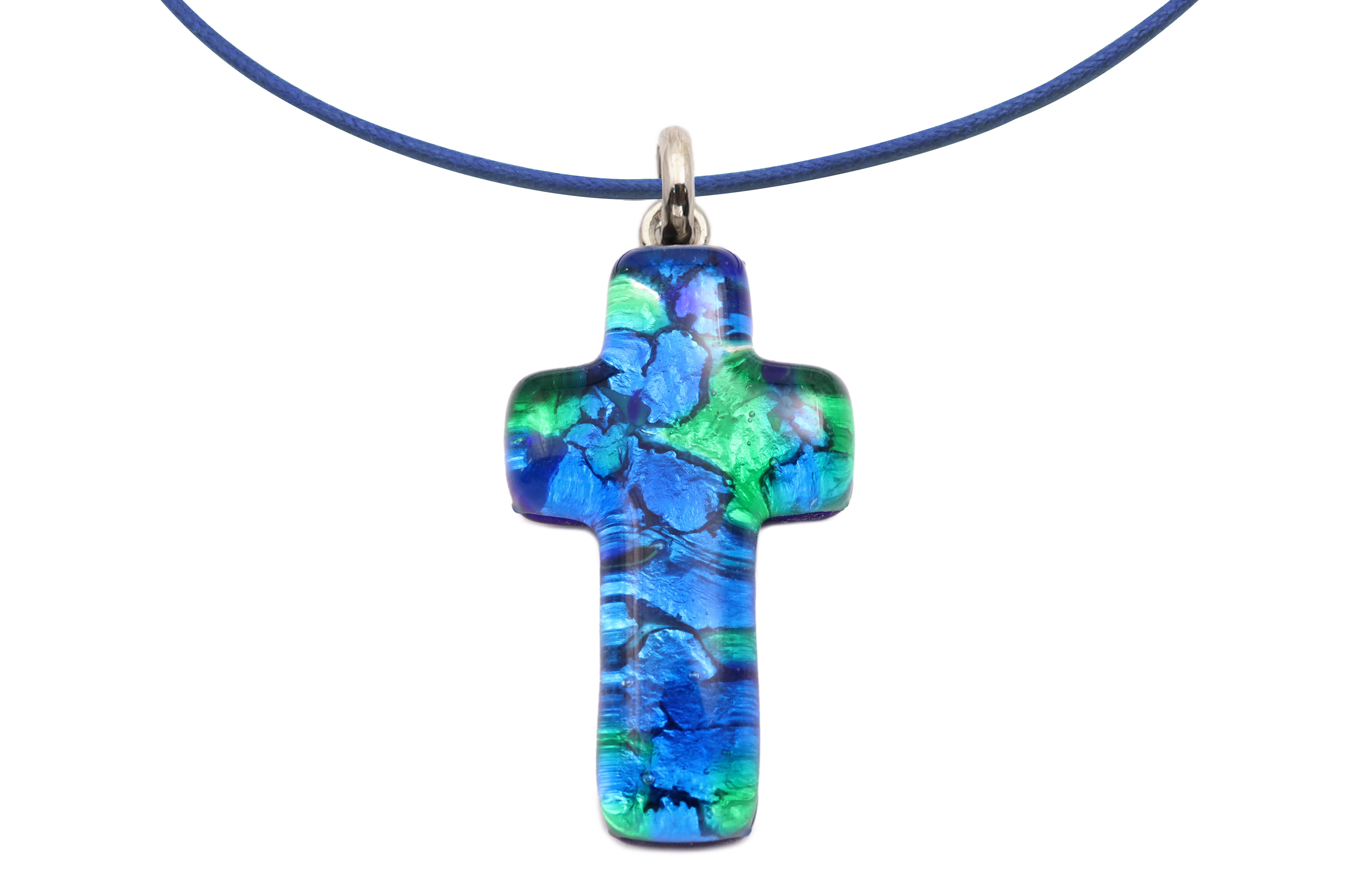 ムラーノグラスペンダント　クロス型ペンダントトップ