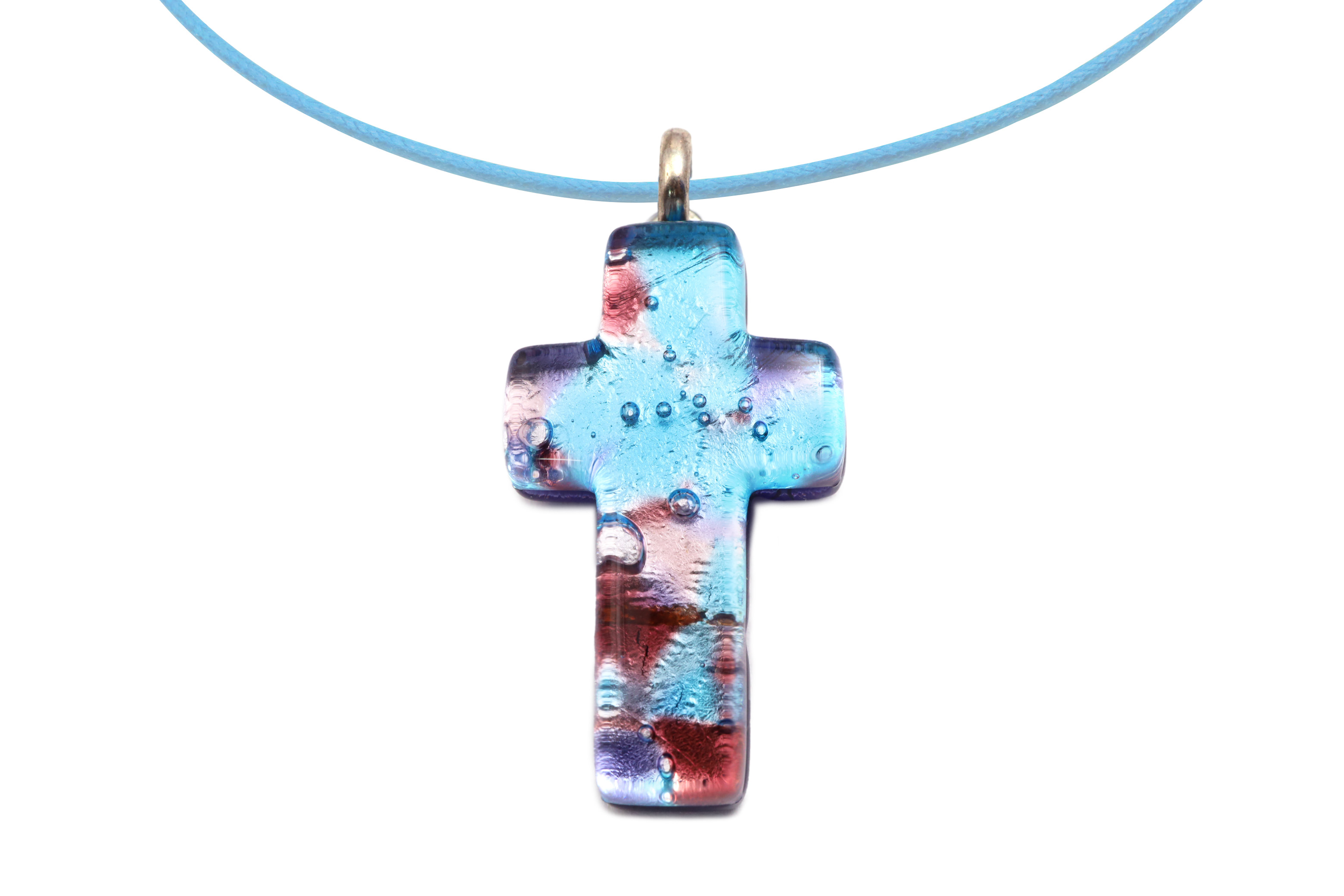 ムラーノグラスペンダント　クロス型ペンダントトップ