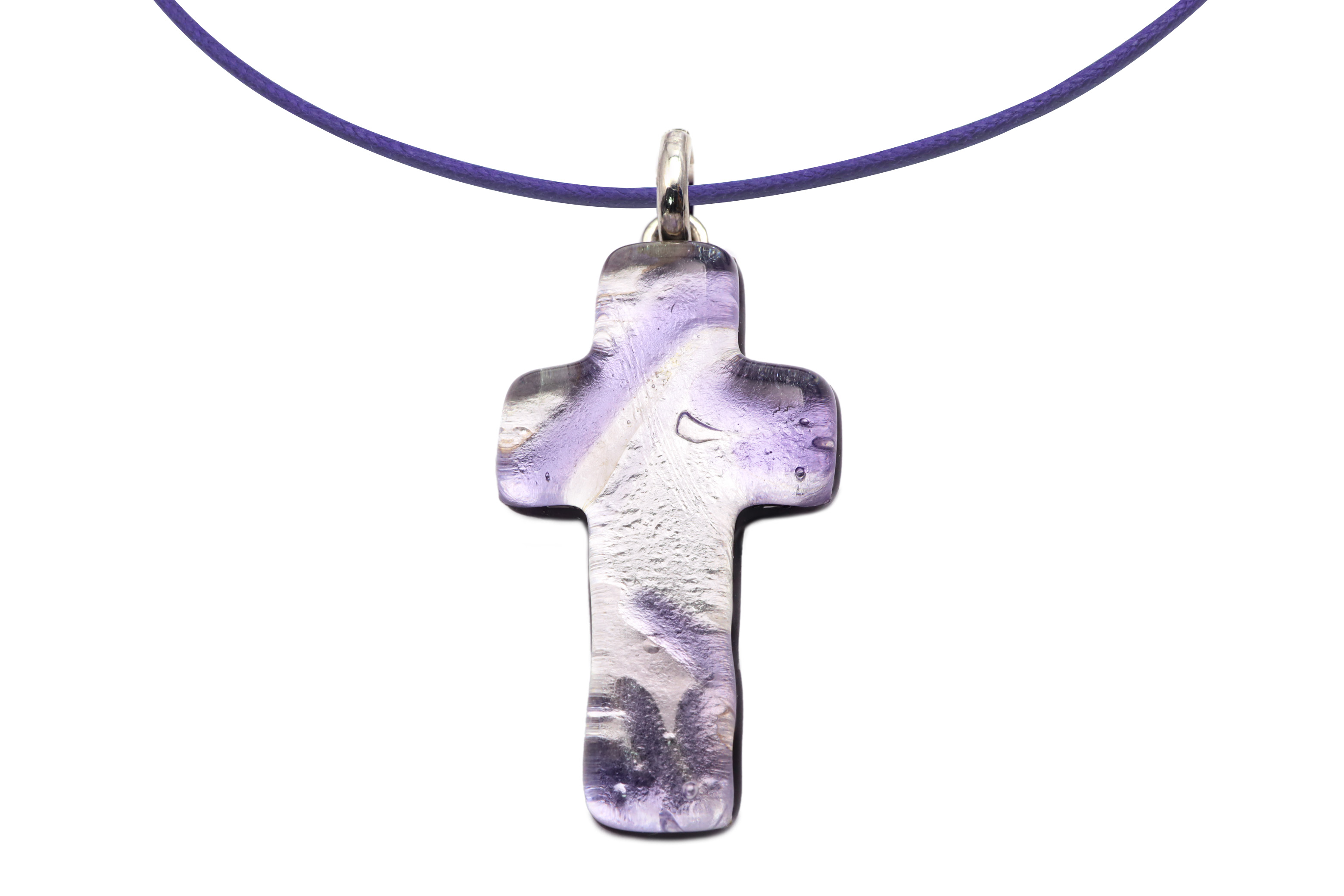 ムラーノグラスペンダント　クロス型ペンダントトップ