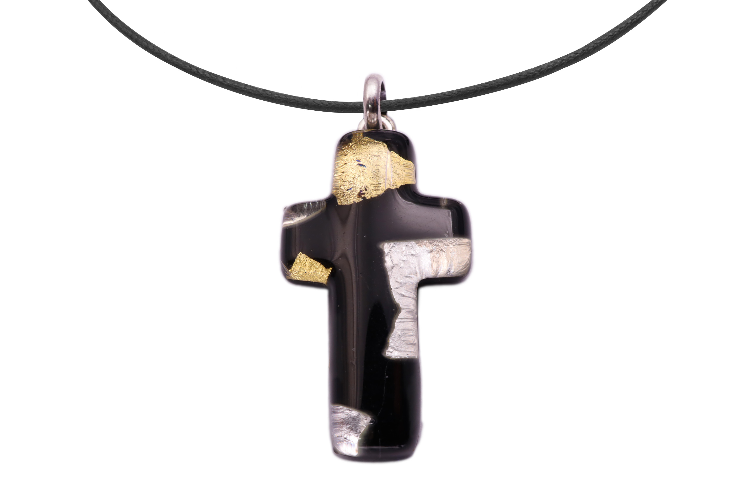 ムラーノグラスペンダント　クロス型ペンダントトップ