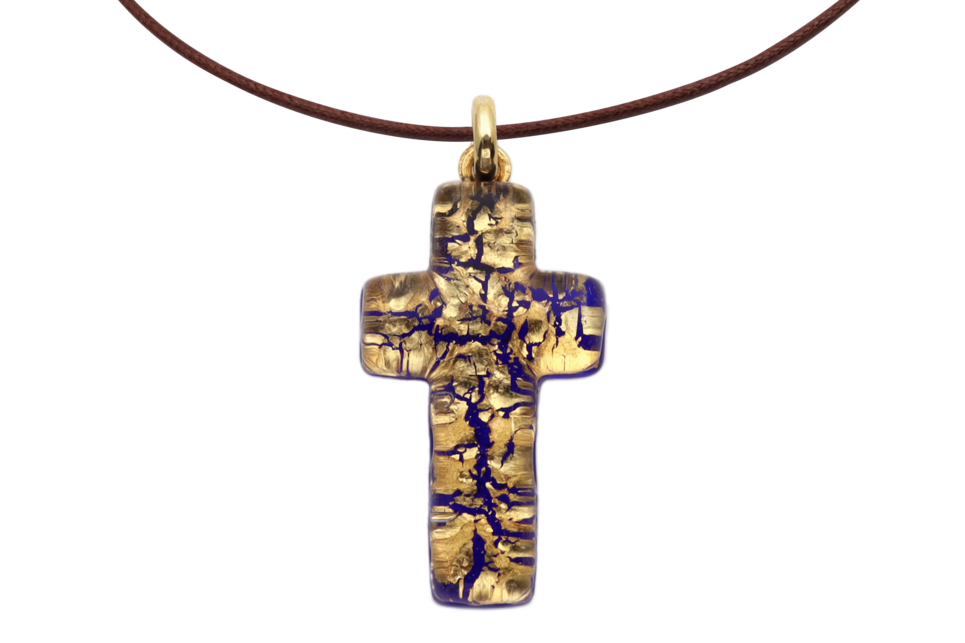 ムラーノグラスペンダント　クロス型ペンダントトップ