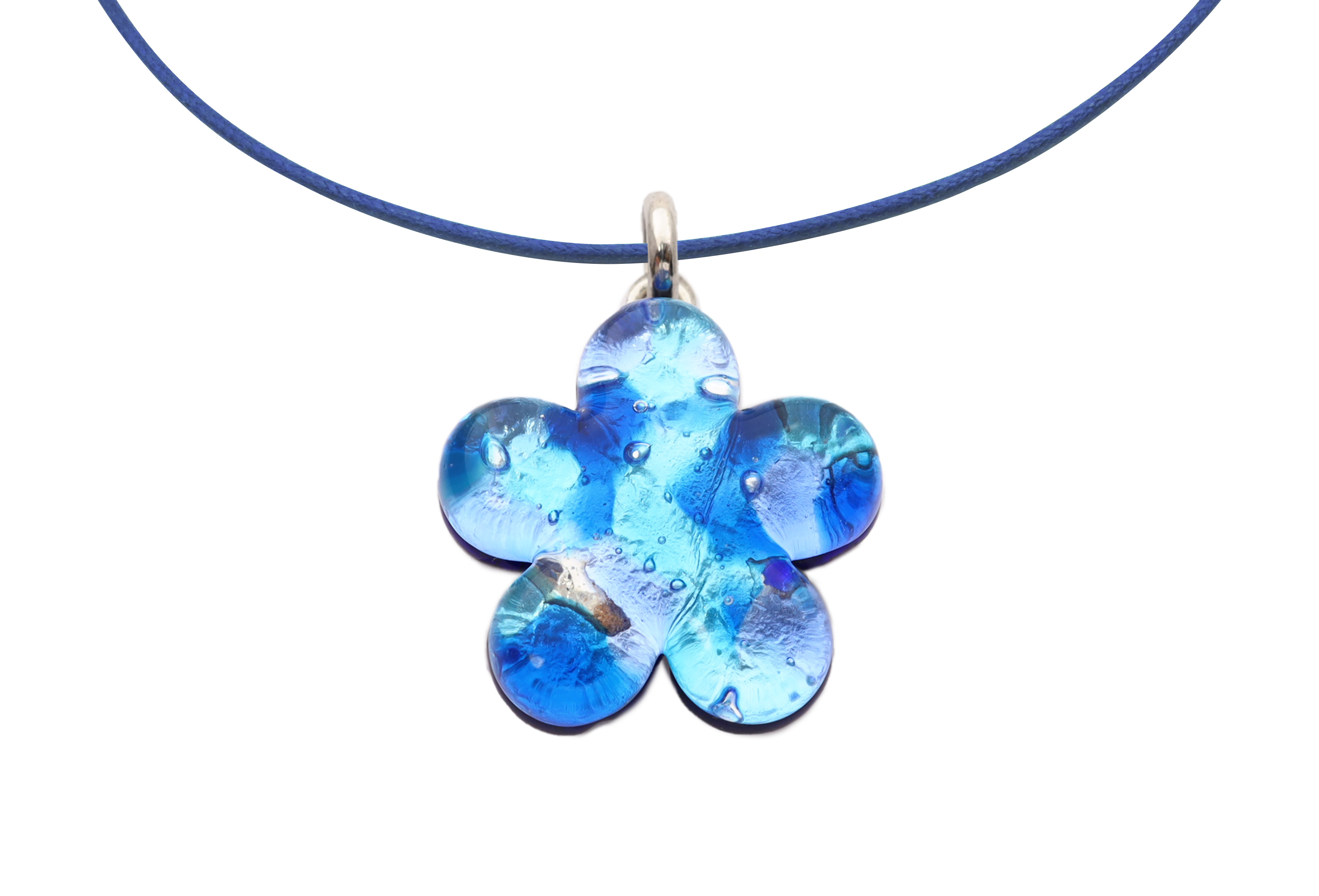 ムラーノグラスペンダント　花のペンダントトップ