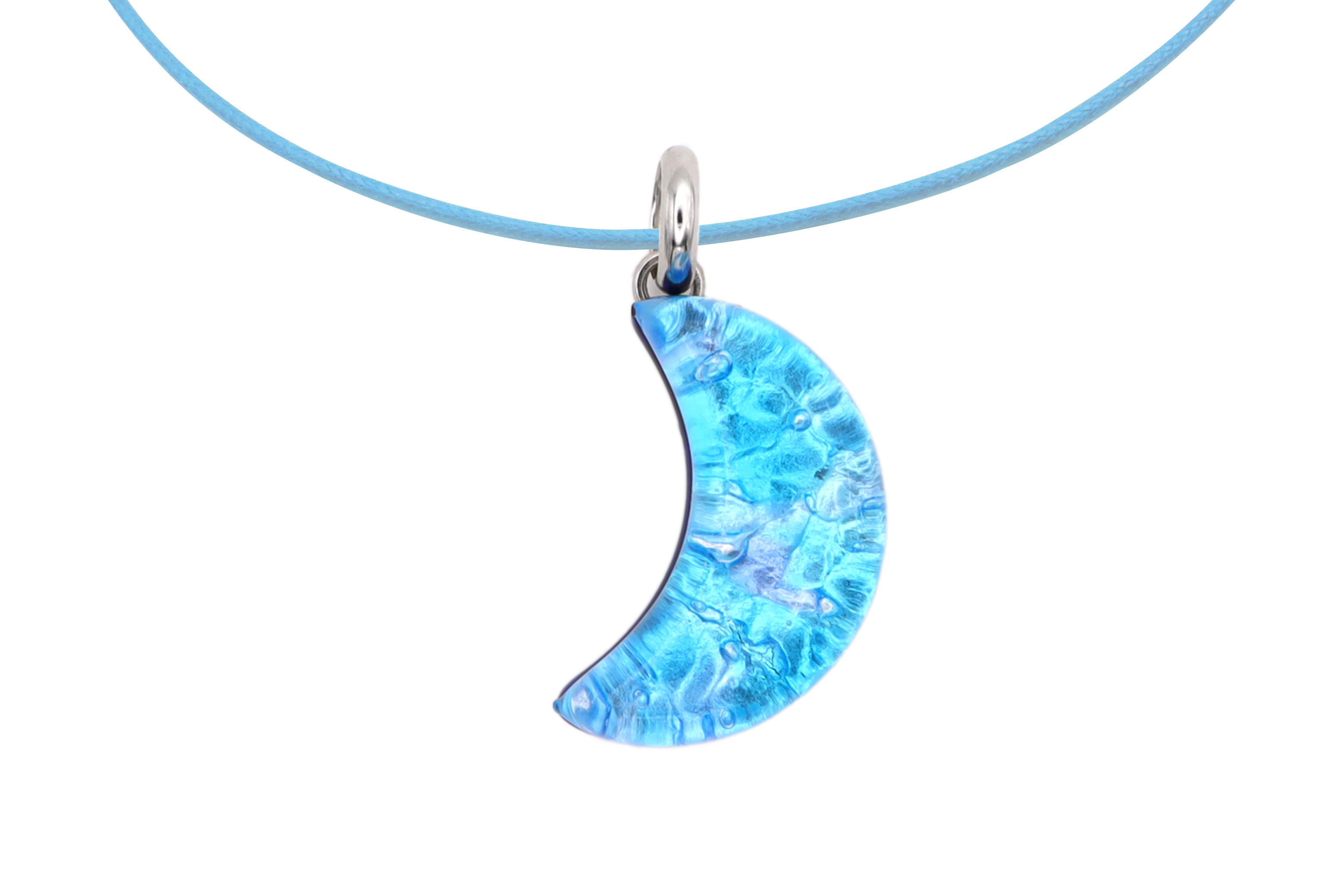 ムラーノグラスペンダント　月型ペンダントトップ24mm