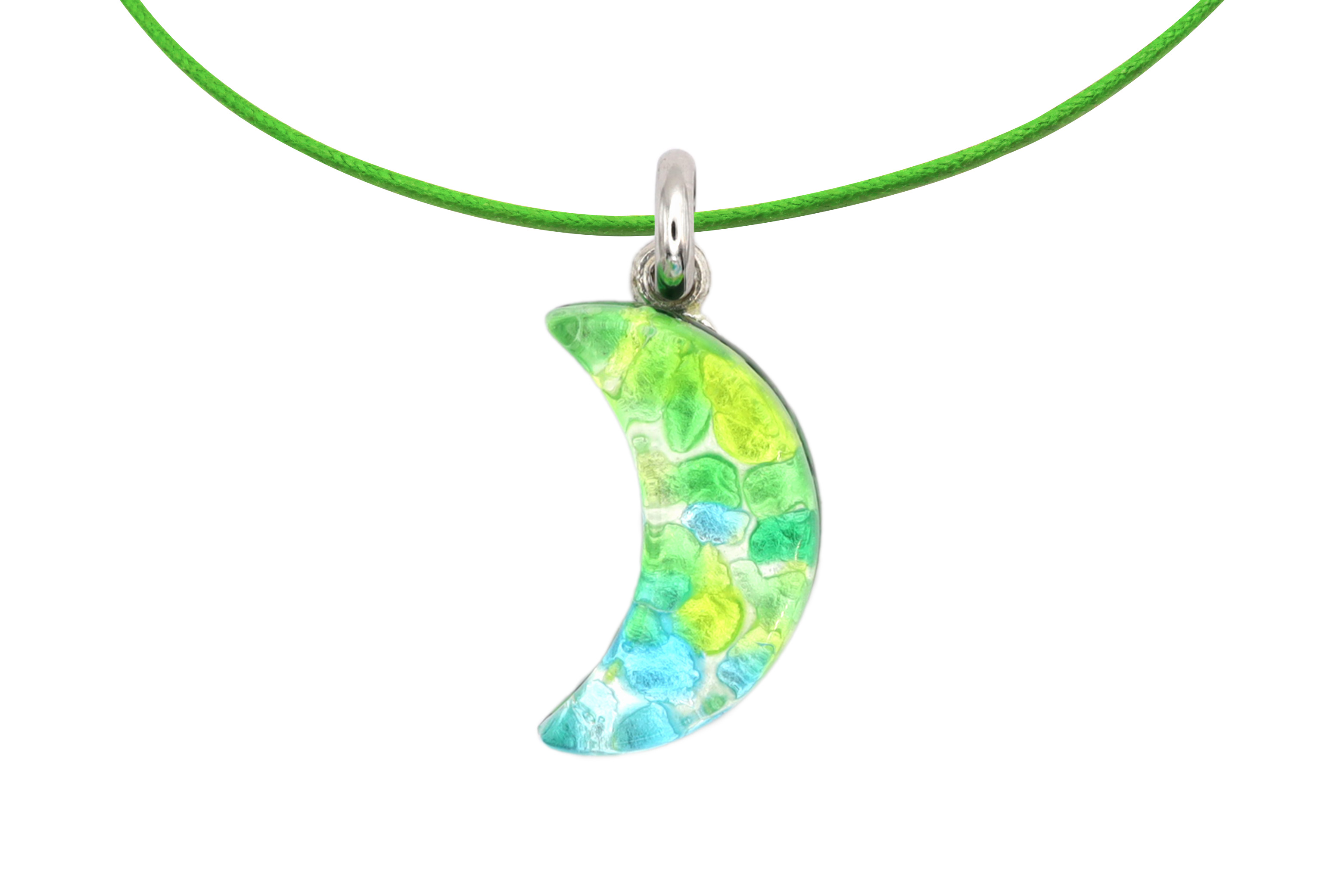 ムラーノグラスペンダント　月型ペンダントトップ24mm