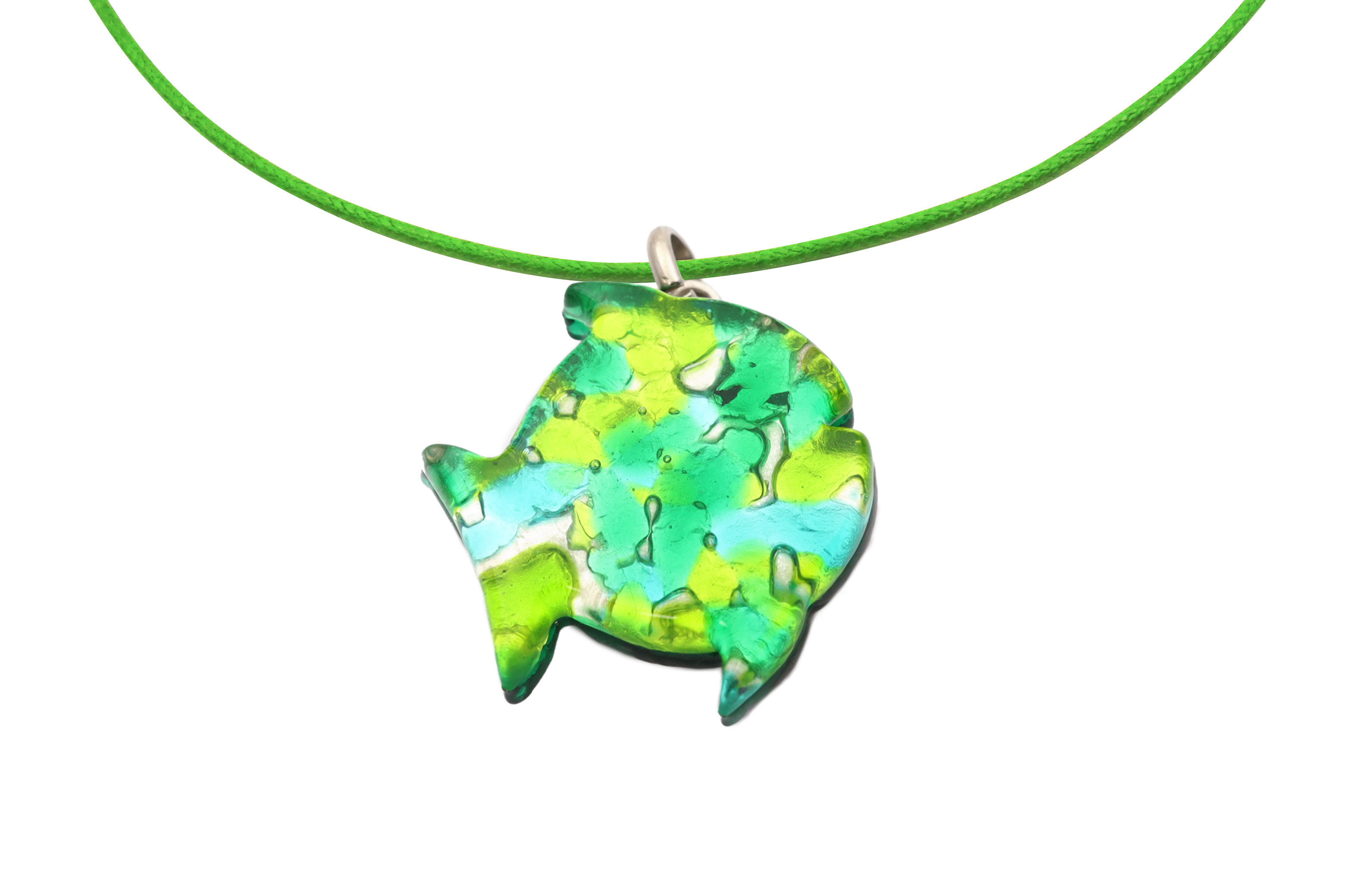 ムラーノグラスペンダント　魚型ペンダントトップ