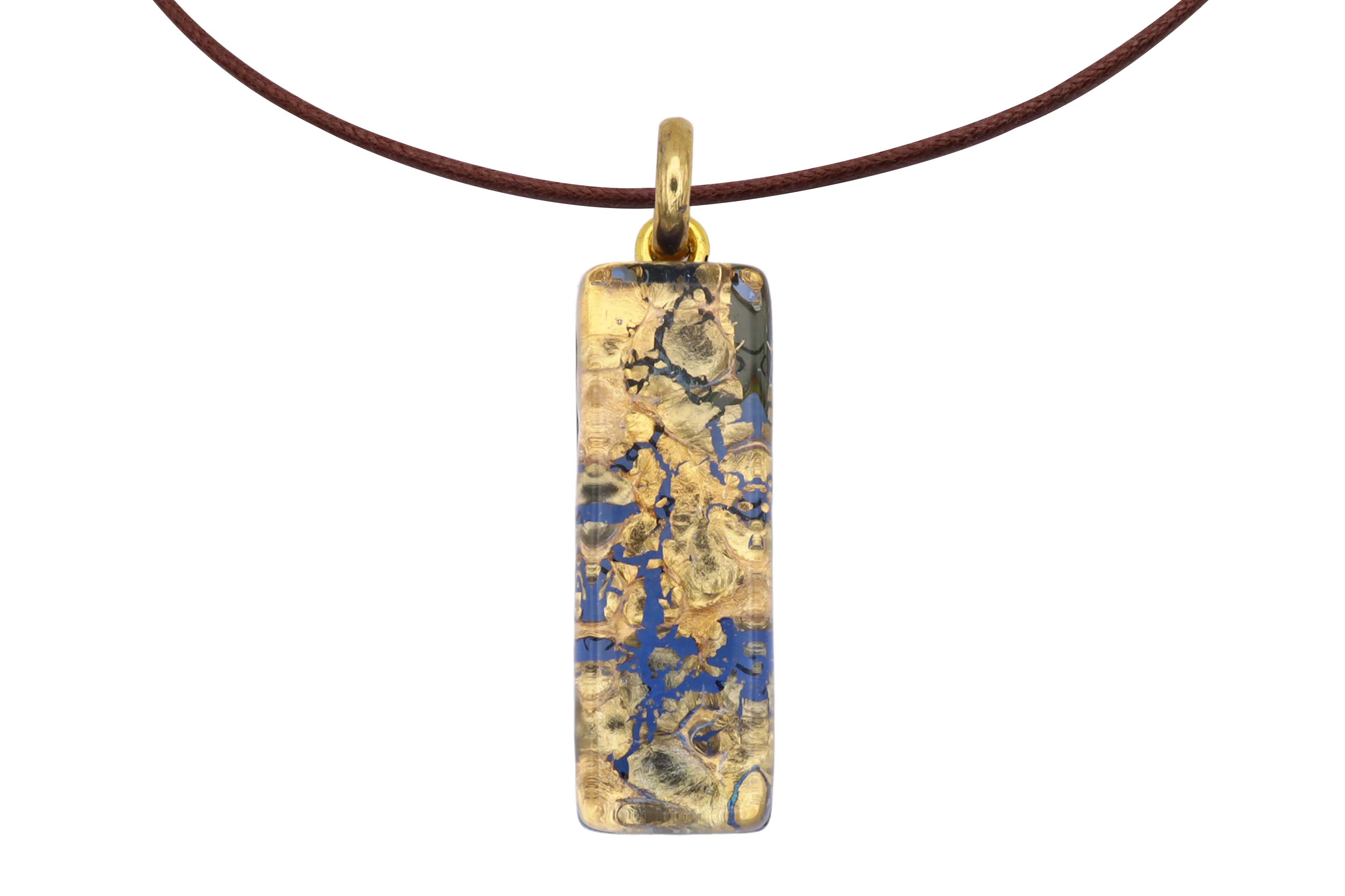 ムラーノグラスペンダント　スクエア型ペンダントトップ30mm×10mm