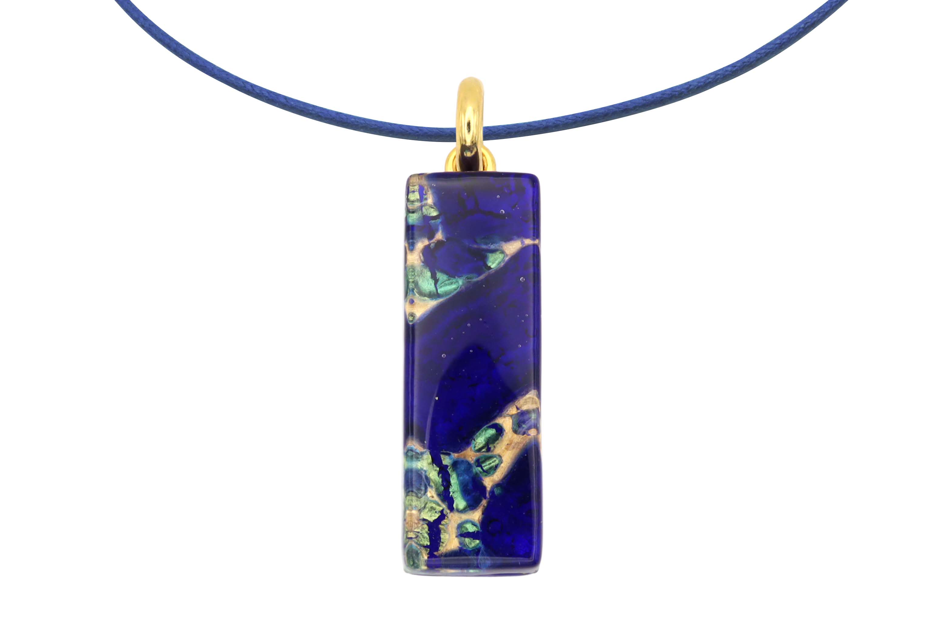 ムラーノグラスペンダント　スクエア型ペンダントトップ30mm×10mm