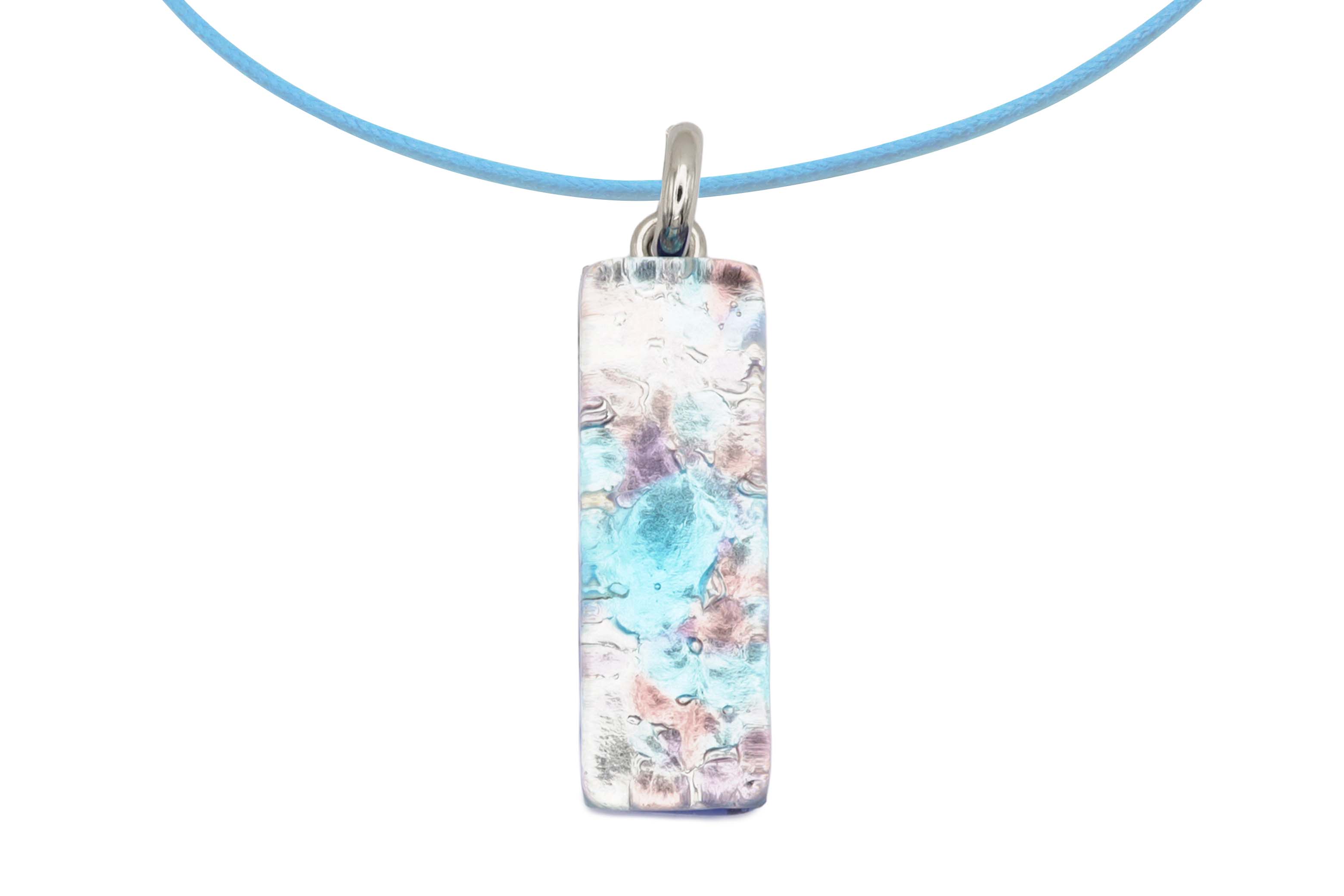 ムラーノグラスペンダント　スクエア型ペンダントトップ30mm×10mm