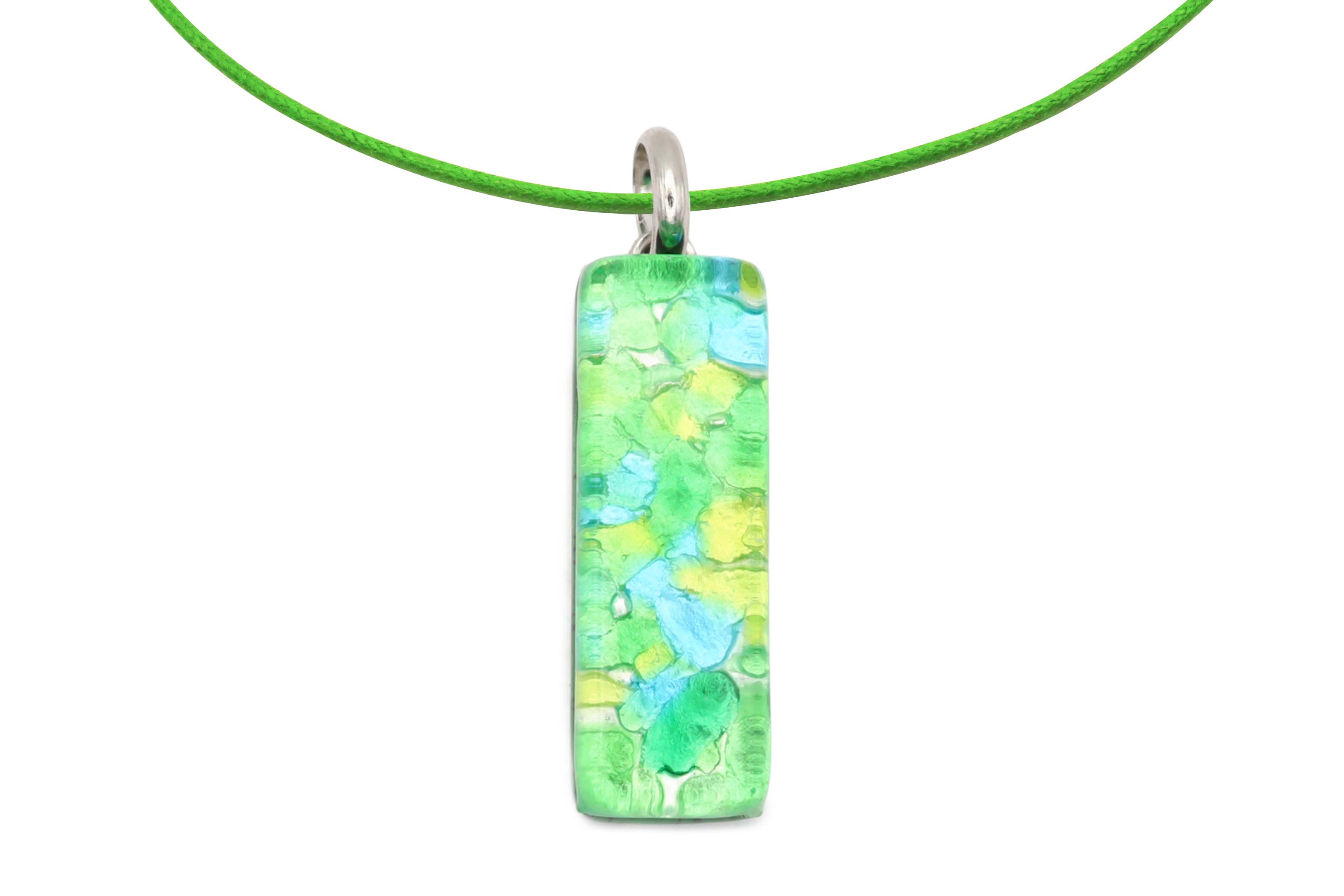 ムラーノグラスペンダント　スクエア型ペンダントトップ30mm×10mm