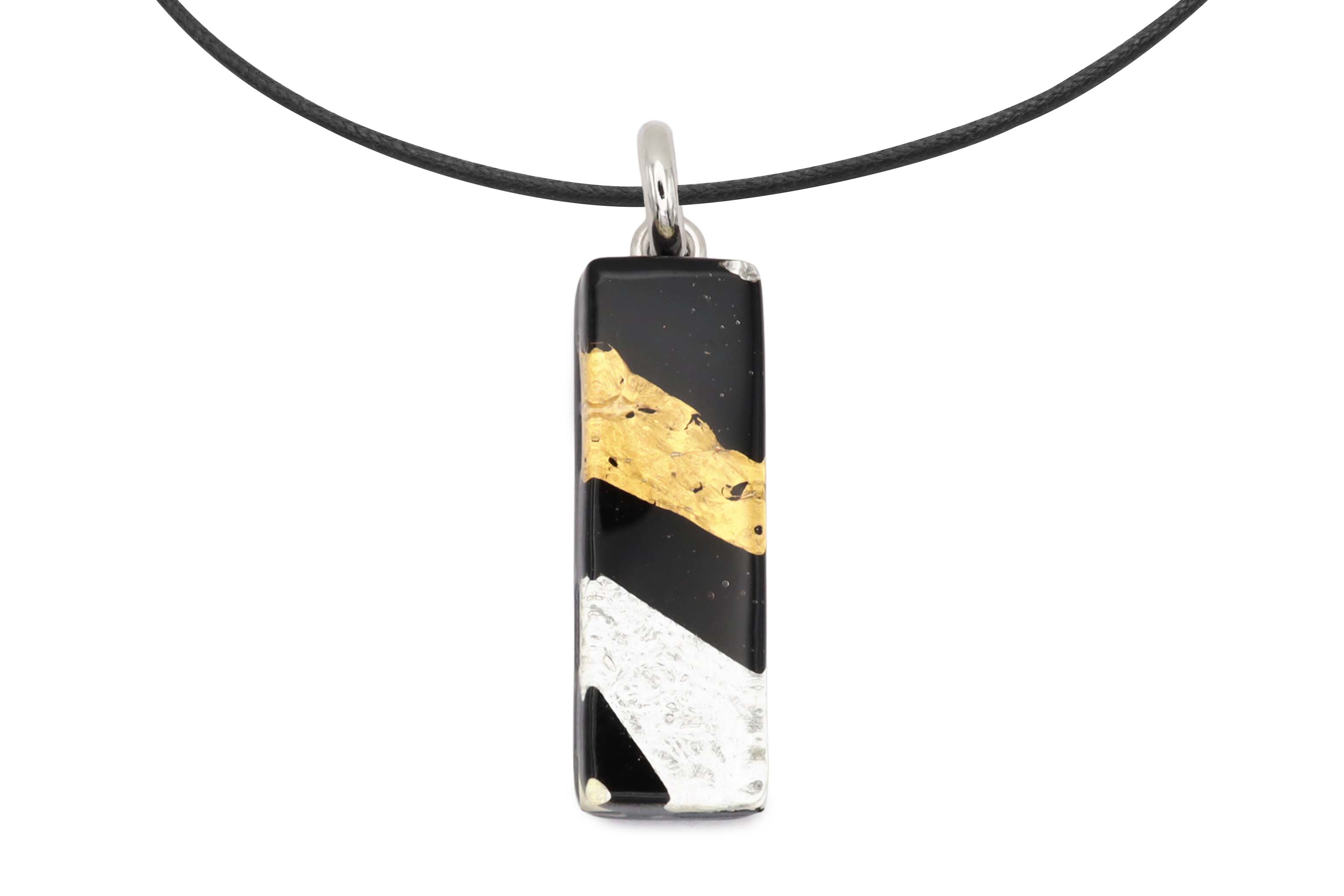 ムラーノグラスペンダント　スクエア型ペンダントトップ30mm×10mm