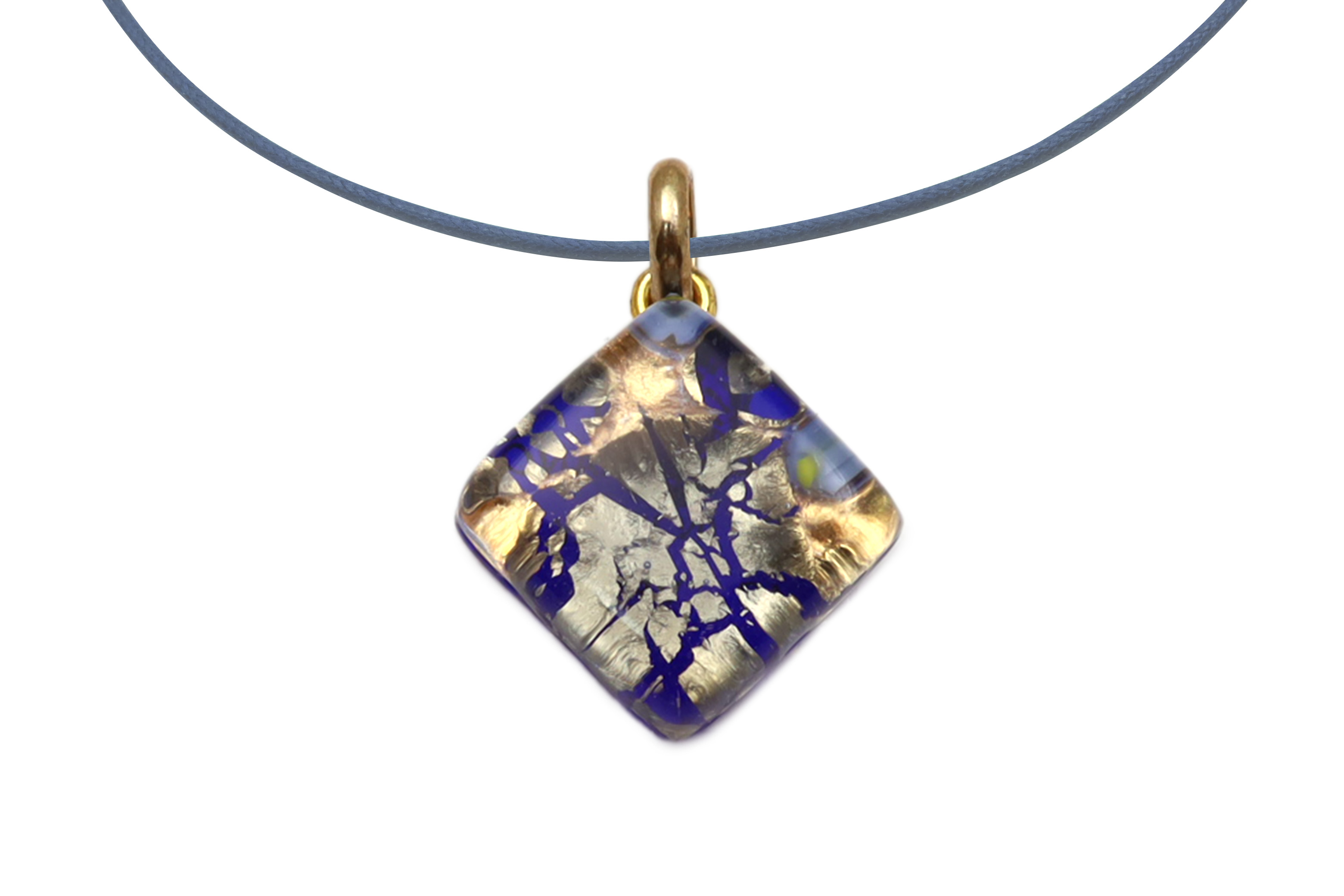 ムラーノグラスペンダント　スクエア型ペンダントトップ15mm